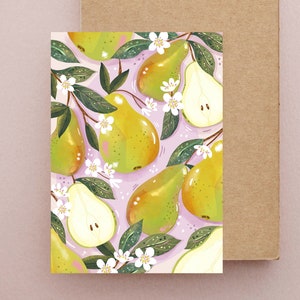Perfekte Birne Geburtstagskarte / ALL OCCASION Grußkarte / Illustrierte Blumen / Jubiläumskarte / Dankeskarten / Geburtstagsblumen / Dankeskarten