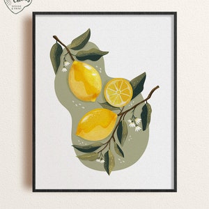 LEMON PRINT Botanical Art Print / Illustration / Par Anna Cheng image 3