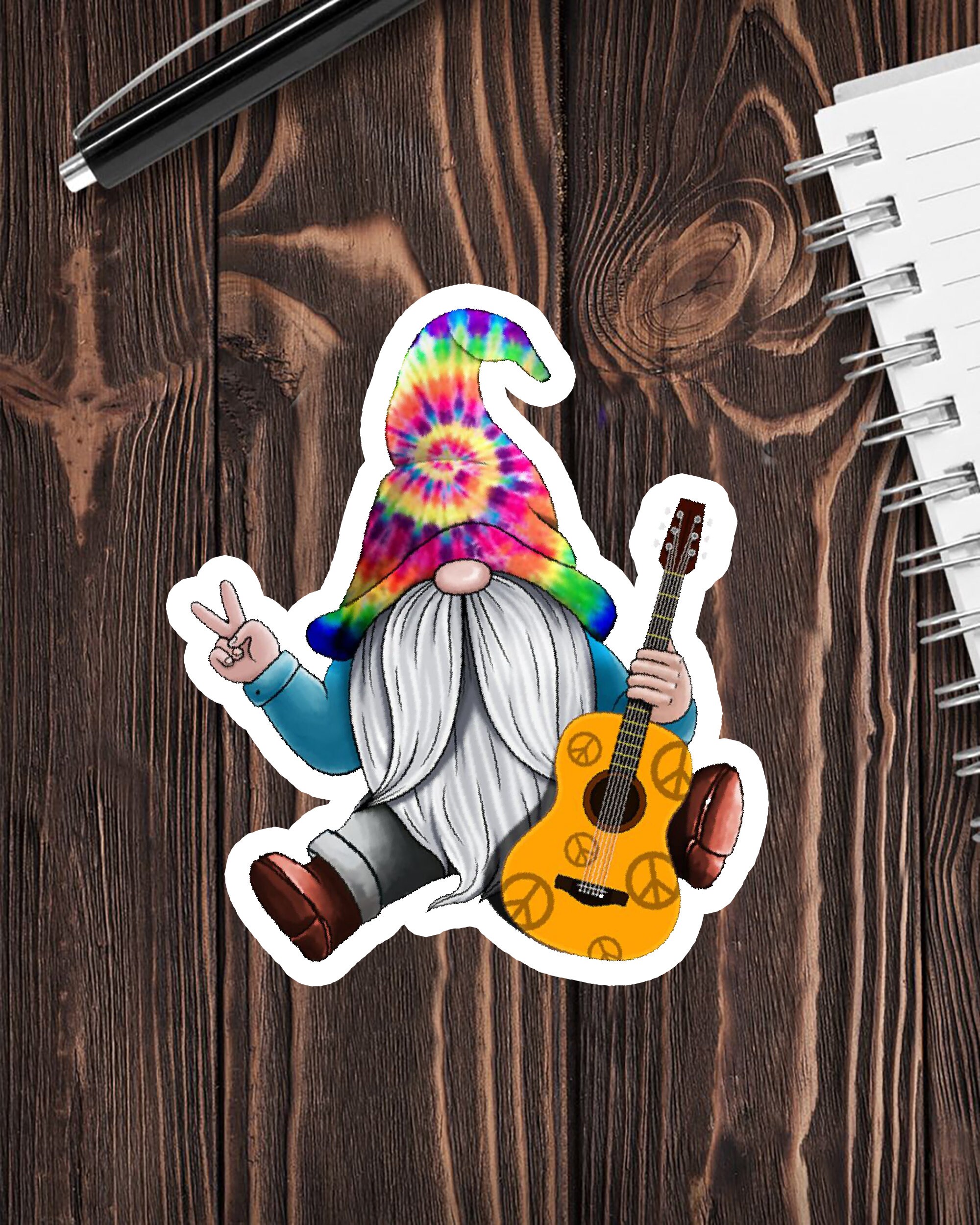 Gnome Sticker Colorful Gnome Sticker Vinyl Decals cute Etsy