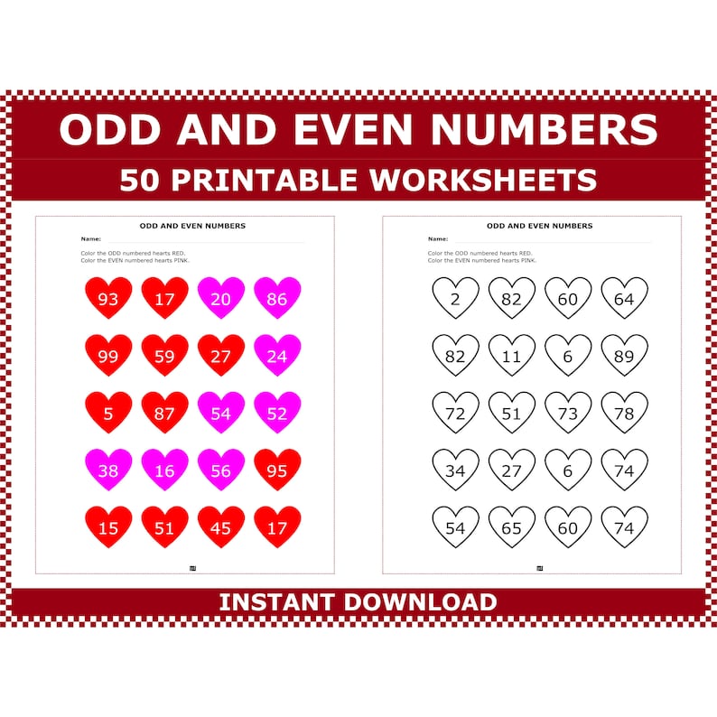 Odd Numbers and Even Numbers. Odd and Even Numbers Worksheets. Learn ...