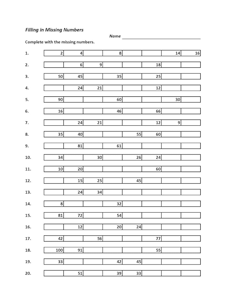 Addition Worksheets Subtraction Printable Worksheets | Etsy