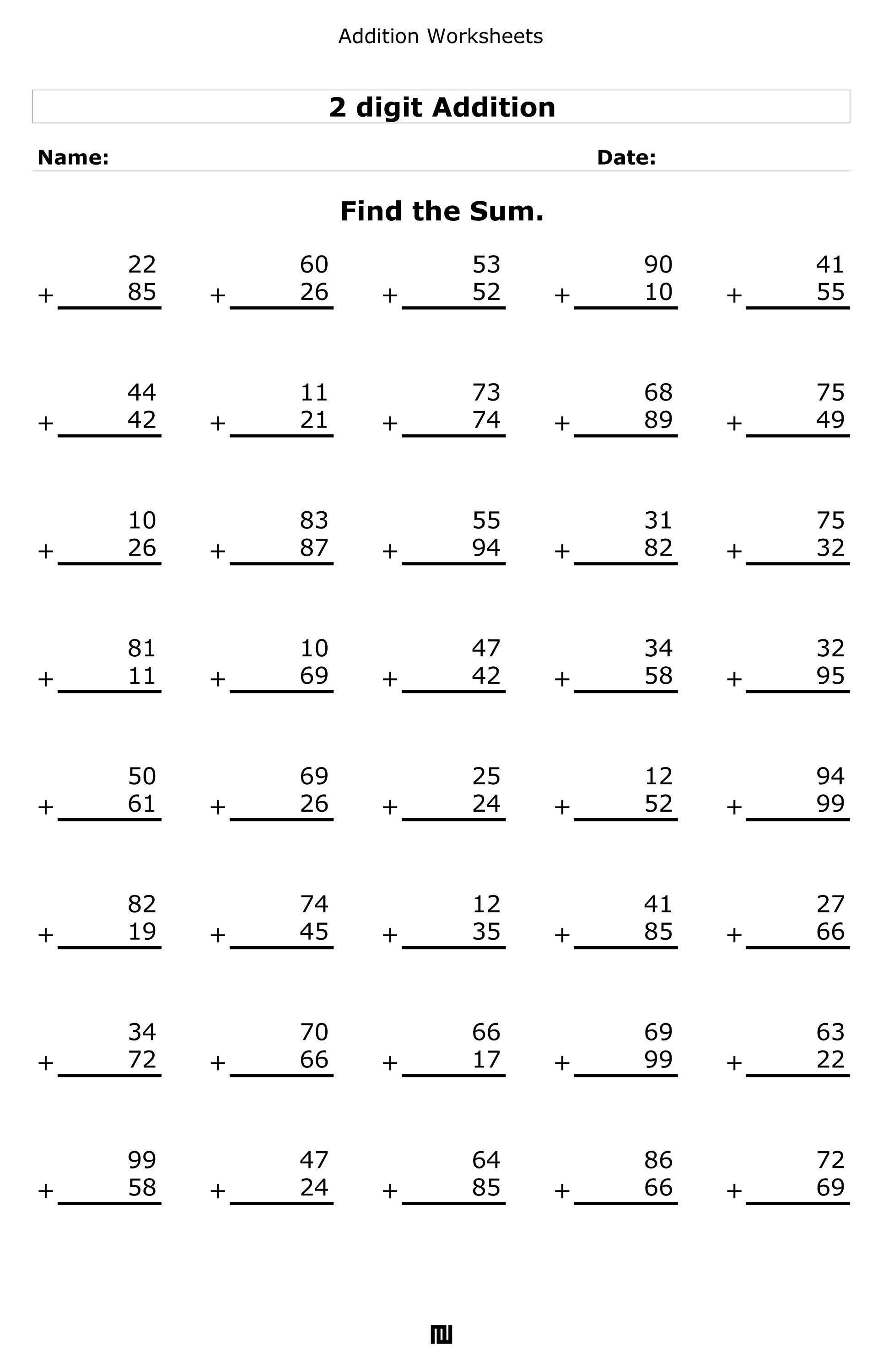 2 Digit Plus 2 Digit Addition 2 Digit Minus 2 Digit Subtraction 2 Digit Plus 2 Digit Addition 2 Digit Minus 2 Digit Subtraction