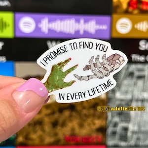 I Promise to Find You in Every Lifetime Sticker, Gift for BF, Gift for GF, Anniversary Gift, Halloween, Valentine&#39;s Day, Lovers, BFFs
