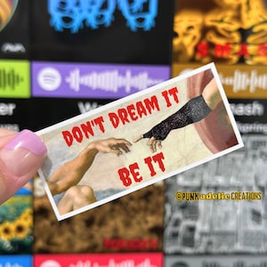 Rocky Horror Picture Show &quot;Don&#39;t Dream It, Be It&quot; Sticker, RHPS, The Creation of Adam, Dr. Frank N Furter, Timewarp, Halloween, Horror