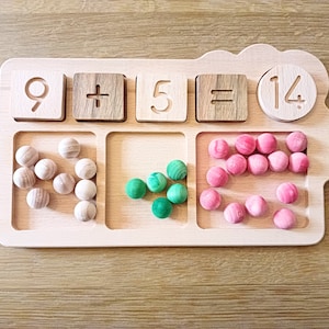 Montessori-Rechentafel / Montessori-Rechnen / Montessori-Lernmaterial / Zahlen lernen / Lernspielzeug / Waldorf-Spielzeug