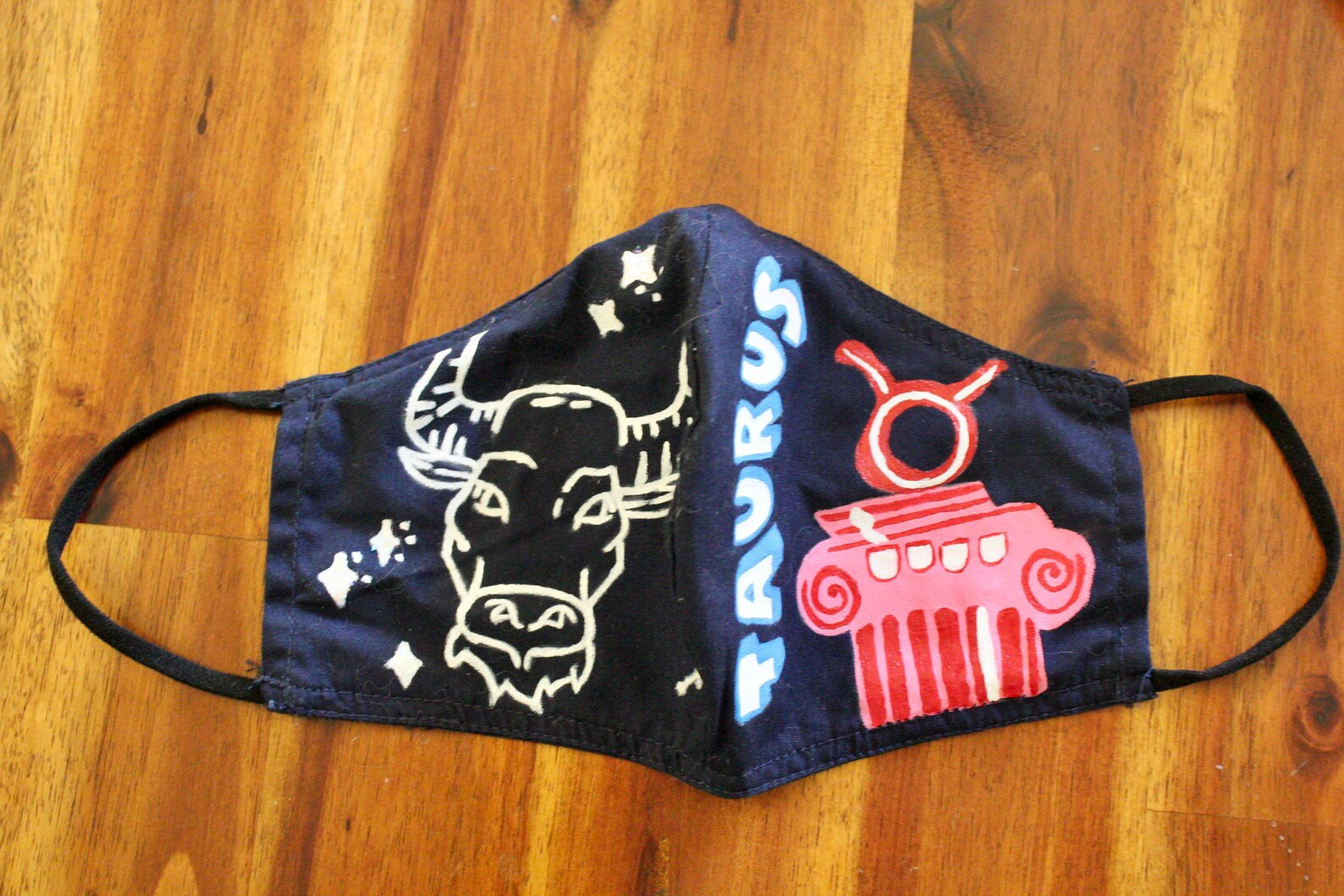 Hand painted taurus zodiac sign mask small medium  etsy Hand painted taurus zodiac sign mask small medium  etsy