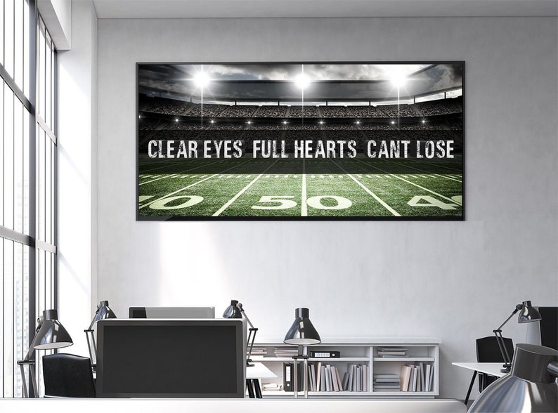 Clear Eyes Full Hearts Cant Lose Friday Night Lights Wall Etsy