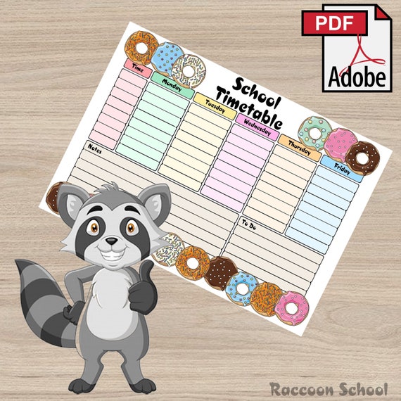 Weekly Homeschool Schedule for Kids Printable School - Etsy