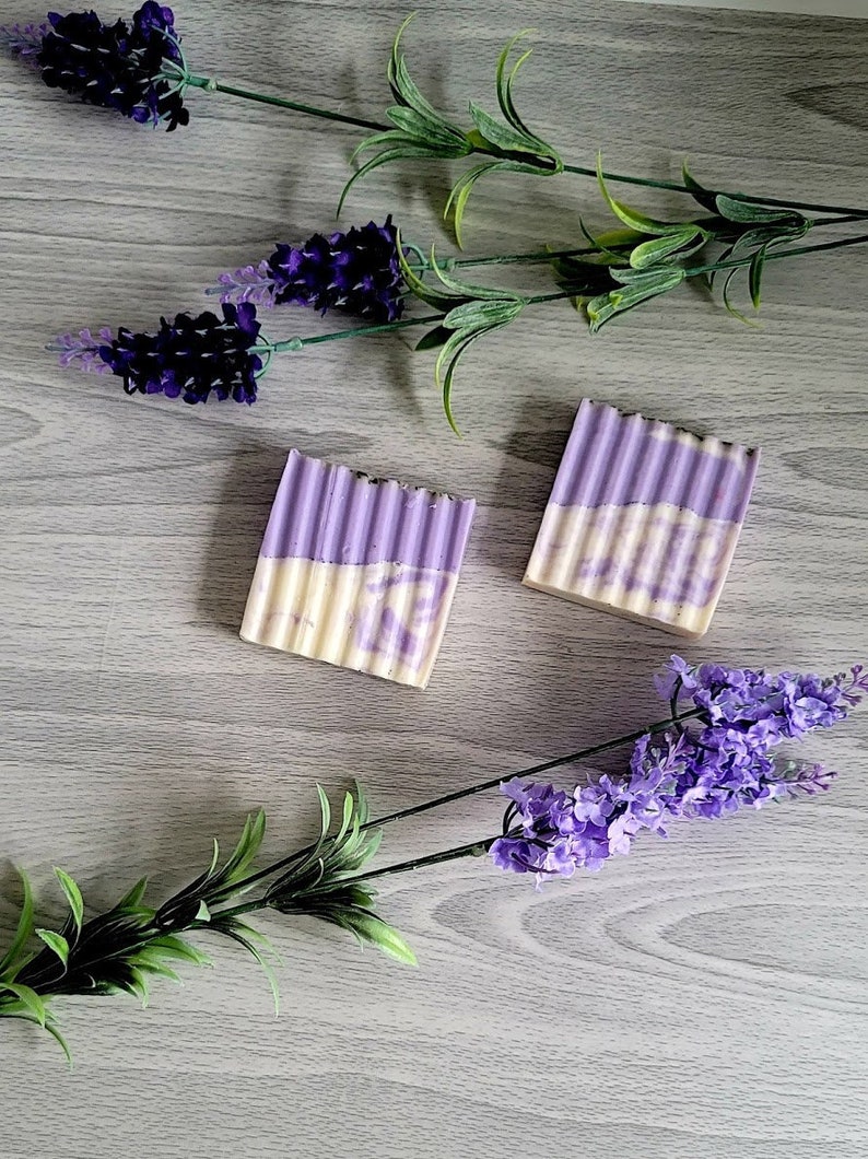 Natural Lavender Goat Milk Soap Goat Milk SoapHandcrafted Homemade Moisturizing Gentle On Your Skinsoins de la peau image 2