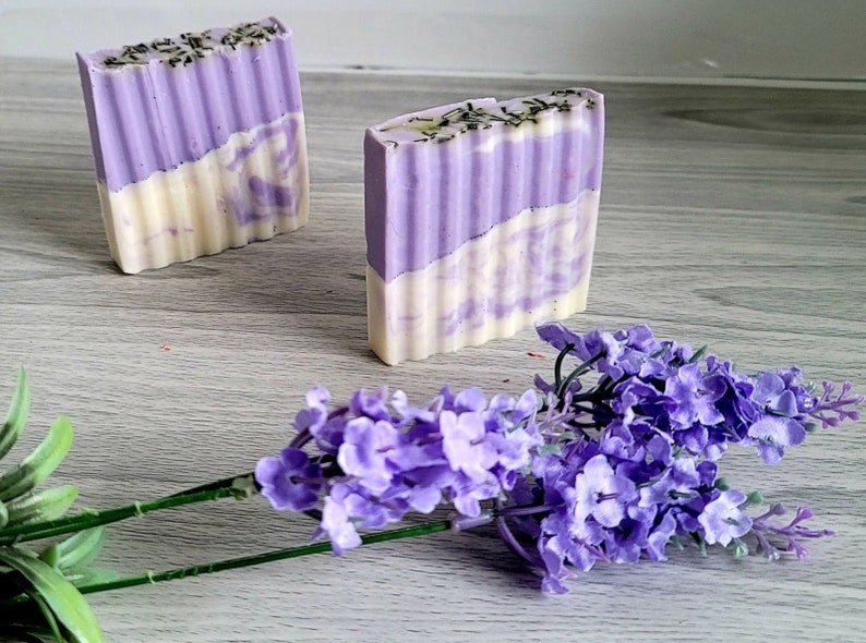 Natural Lavender Goat Milk Soap Goat Milk SoapHandcrafted Homemade Moisturizing Gentle On Your Skinsoins de la peau image 1