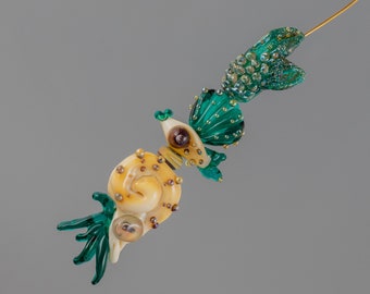 Ensemble de perles de verre pour la fabrication de bijoux, kit de bricolage fournitures de fabrication de bijoux, perles d’ammonite de poulpe de mer faites à la main