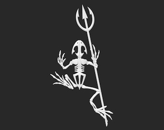 Navy SEAL Bone Frog with tident STL File, 3d model, 3d printing, cnc, socom, special operations, NSW