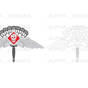 Marine Raider FreeFall Badge svg Digital Download - Skydive, Military, USMC, Marsoc, Special Operations, Seals, Green Berets, Marines