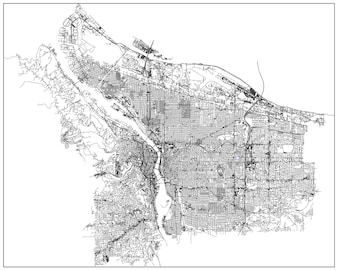Portland, Oregon high quality SVG file for engraving or other applications