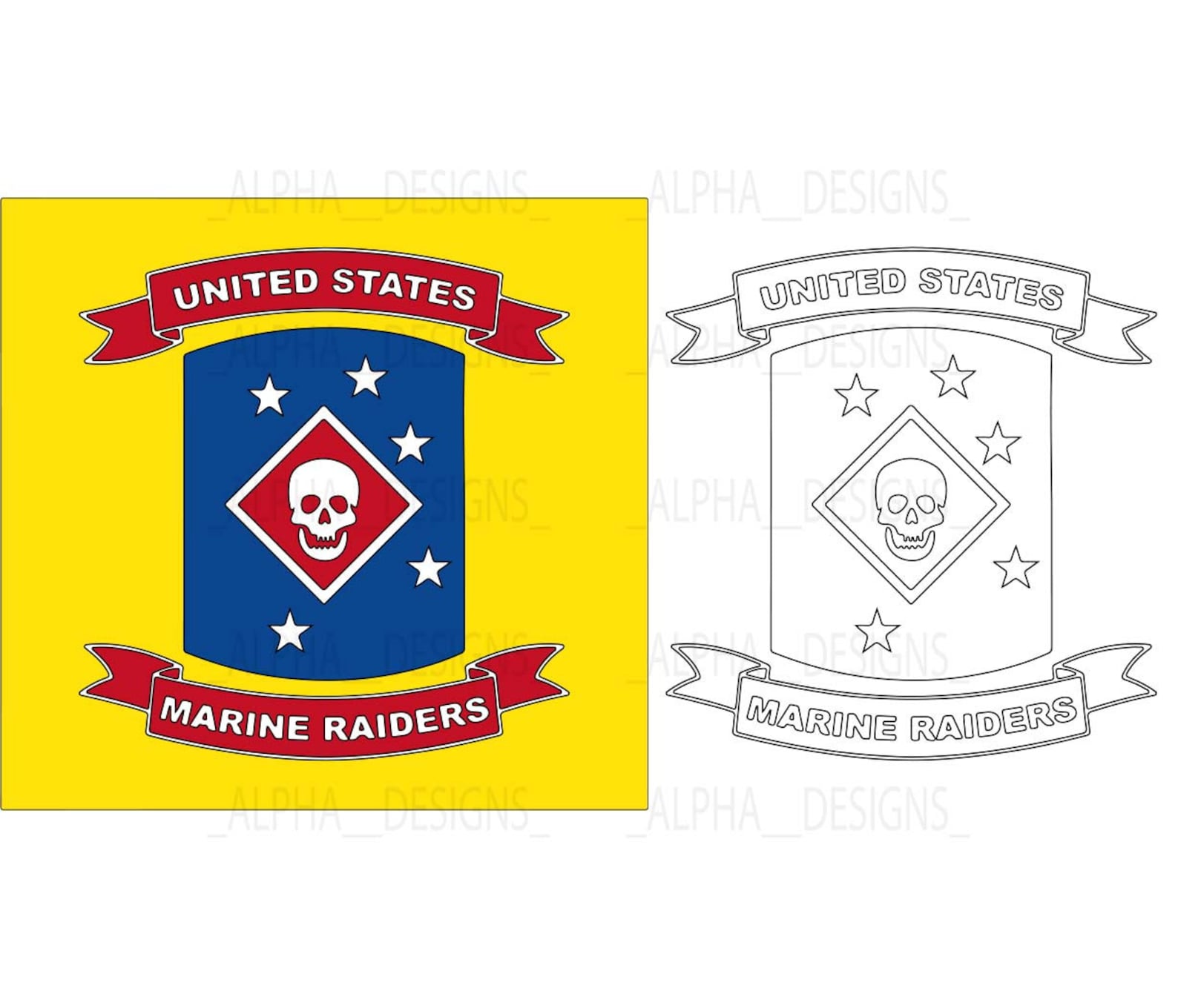 United States Marine Raiders Banner Svg Digital Download Socom, Marsoc