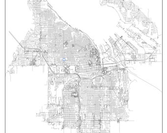 Tacoma, Washington high quality SVG file for engraving and other applications