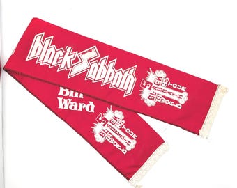 Black Sabbath 1983 World Tour Scarf | Ozzy Osbourne Merchandise (Red)
