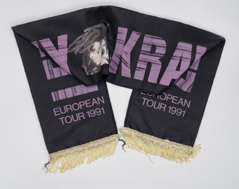 Lenny Kravitz scarf concert merchandise vintage retro rare rock tour scarf