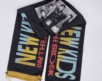 New Kids On The Block tour scarf concert merchandise vintage retro rare pop