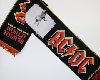 AC/DC tour scarf 1988 | ACDC | Merhcandise  | Ultra rare vintage collector's item
