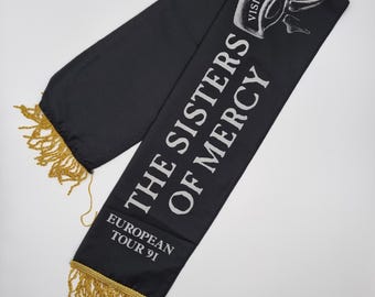 Bufanda de la gira SISTERS of MERCY, mercancía de los años 90