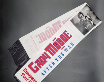 GARY MOORE tour scarf from 1989 vintage rare rock legend scarve
