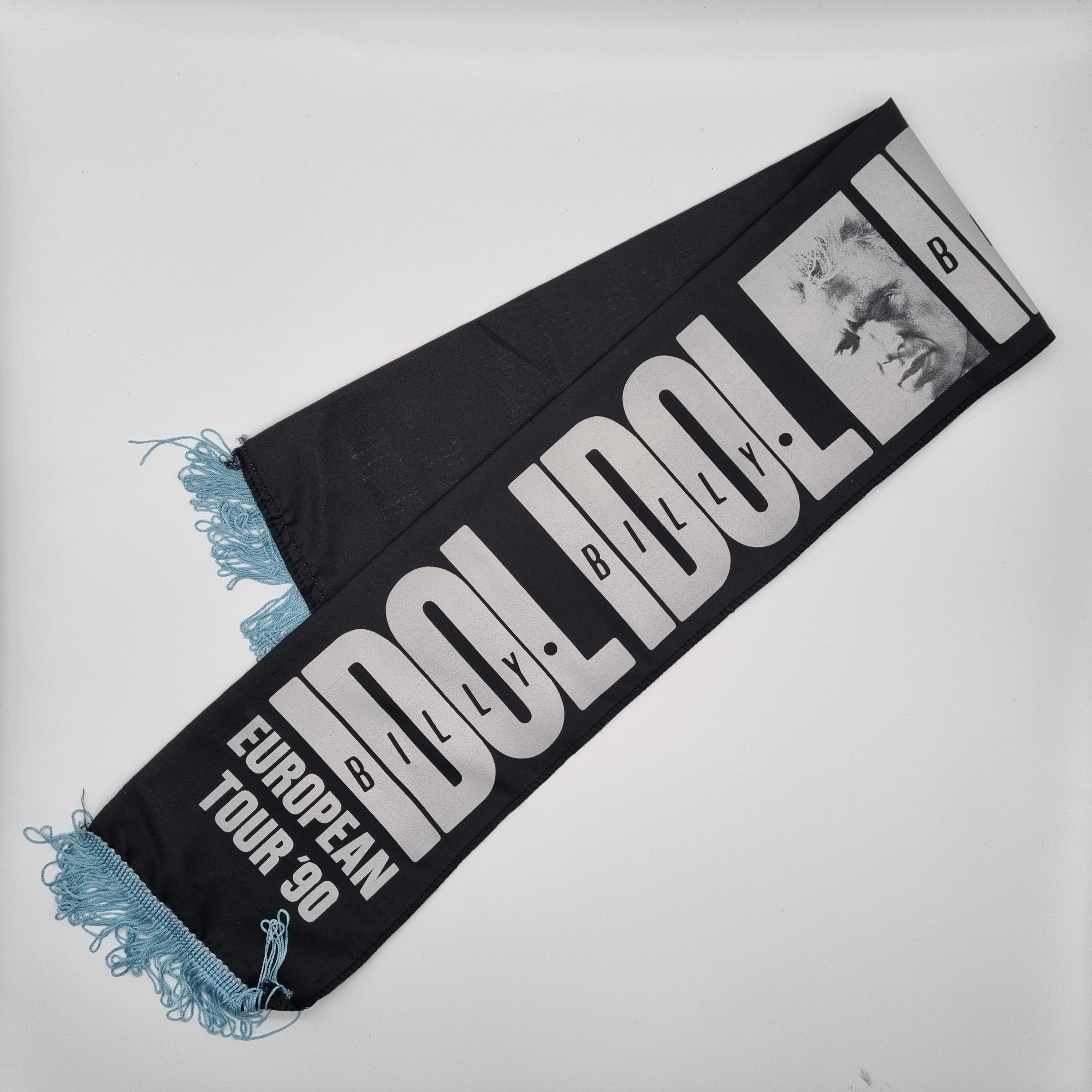 BILLY IDOL Tour Scarf Scarf Banner Vintage 90s Rock | Merchandise