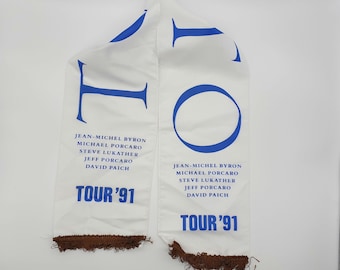 TOTO 1991 tour scarf concert merchandise vintage rare rock collectibles music