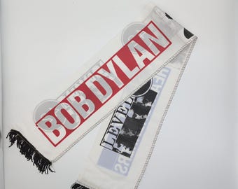 Vintage Bob Dylan Tom Petty Level 42 Screen Printed Tour Scarf