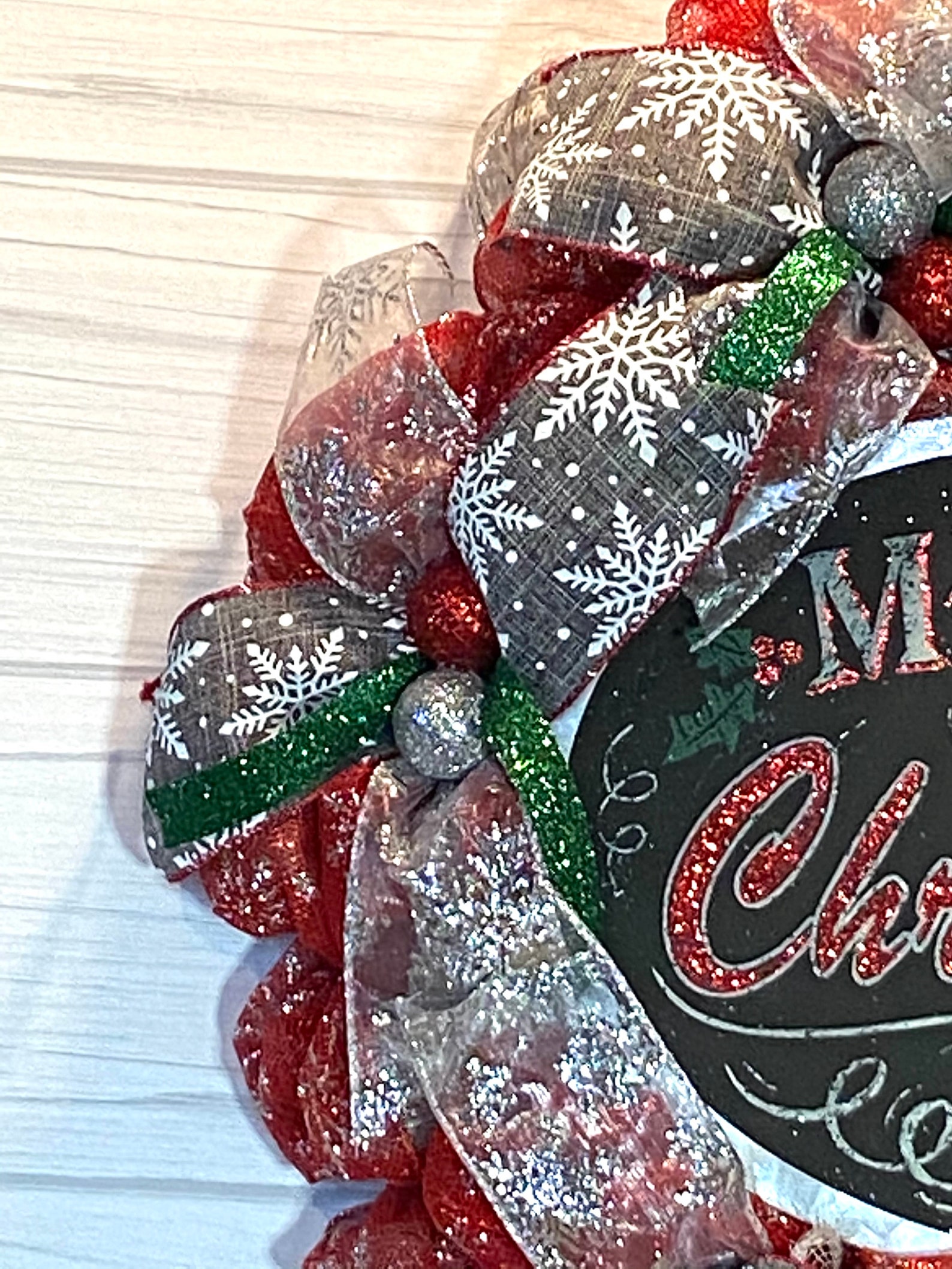 Merry Christmas Sign For Wreath 