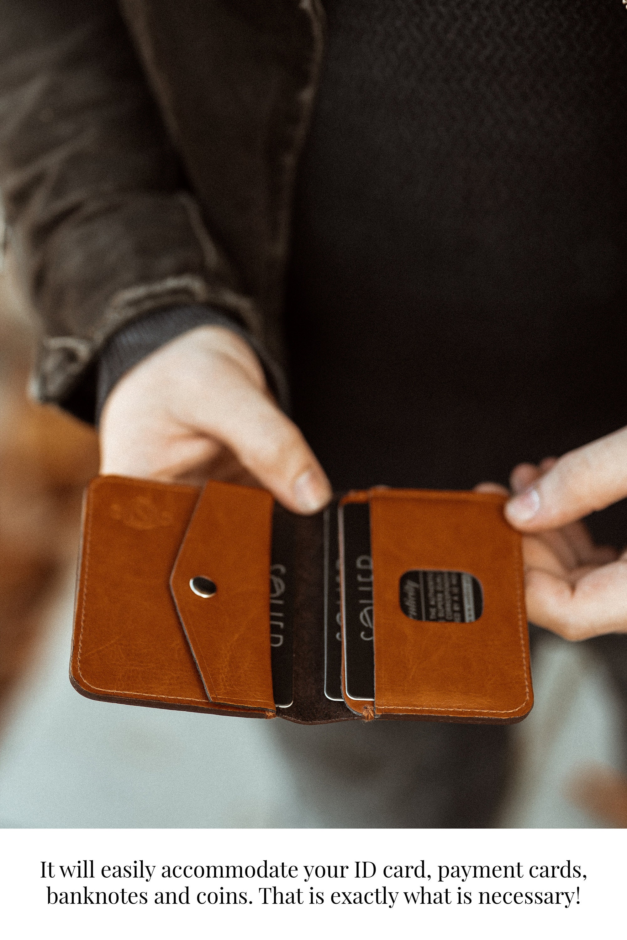 Personalized Leather Men's Wallet for Coins and Cards - Etsy Australia