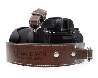 Personalised Camera Strap Leather Camera Strap Camera Accessories Photographer Gift Custom Camera Strap SA49