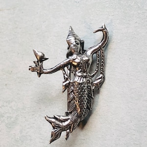 Silver Thai Mermaid Brooch