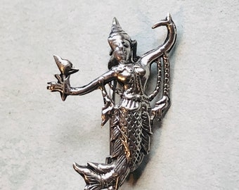 Silber Thai Meerjungfrau Brosche