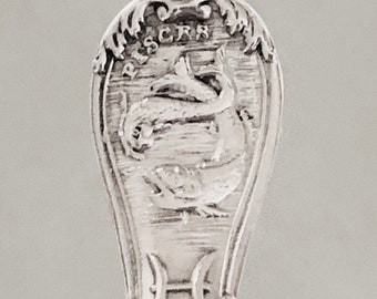 Levi and Salaman Silver Pisces Demi-tasse Löffel, 1905