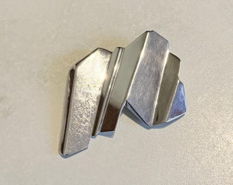 Große, stilvolle und ungewöhnliche mexikanische Silberbrosche