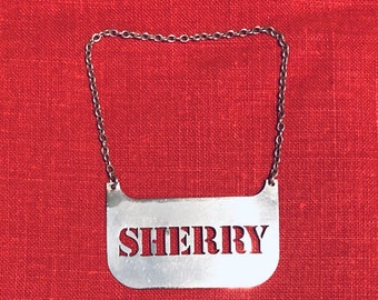 Vintage Dekanter Etikett aus England, 1977