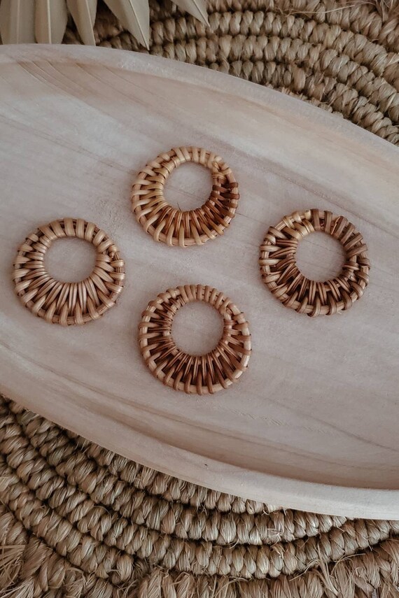 Rattan earring supplies deals