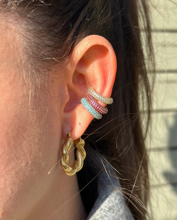 イヤリング Pave Sculpted Wave Ear Cuff #3123 Micro CZ Pave Wave Ear Cuff – Pineal Vision Jewelry