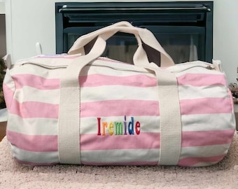 Children's Holdalls, Kids Travel Bag, Personalised Holdall, Girls Rainbow Weekend Bag, Weekend Bags