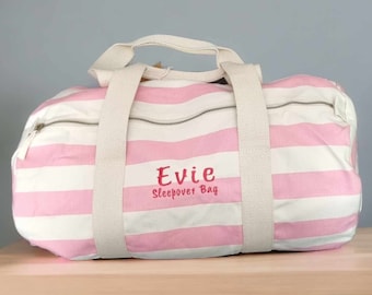 Personalised Sleepover Weekend Bag, Children's Holdalls, Kids Travel Bag, Personalised Holdall, Weekend Bags