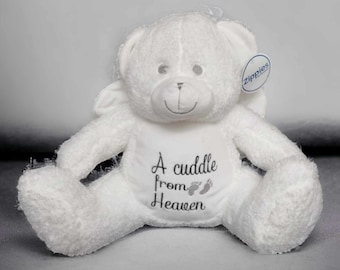 Oso ángel personalizado: regalo de condolencias por el duelo, recuerdo