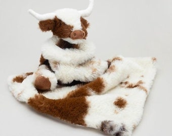 Sucette personnalisée Texas Longhorn Cow : édredon en peluche