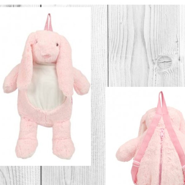 Sac à dos lapin personnalisé, Lapin personnalisé, Lapin de luxe, Sac à dos animal en peluche, Peluche ours, Sac à dos enfant, Cadeau bébé garçon fille, Anniversaire