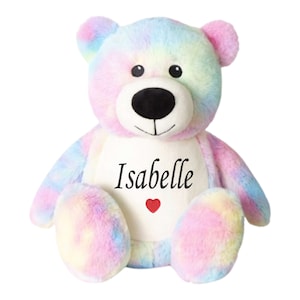 Personalisierte Teddy, neues Baby Geschenk, Peter Rabbit, Regenbogen Bär, Geschenke für Enkel, Baby Jungen, Baby Mädchen, Geschenk für sie