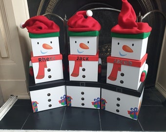 VINTAGE PECK SET OF 2 LARGE SOLDIER & SNOWMAN XMAS GIFT BOXES 4.5 X 4.5 X 12.5 VINTAGE PECK SET OF 2 LARGE SOLDIER & SNOWMAN XMAS GIFT BOXES 4.5 X 4.5 X 12.5
