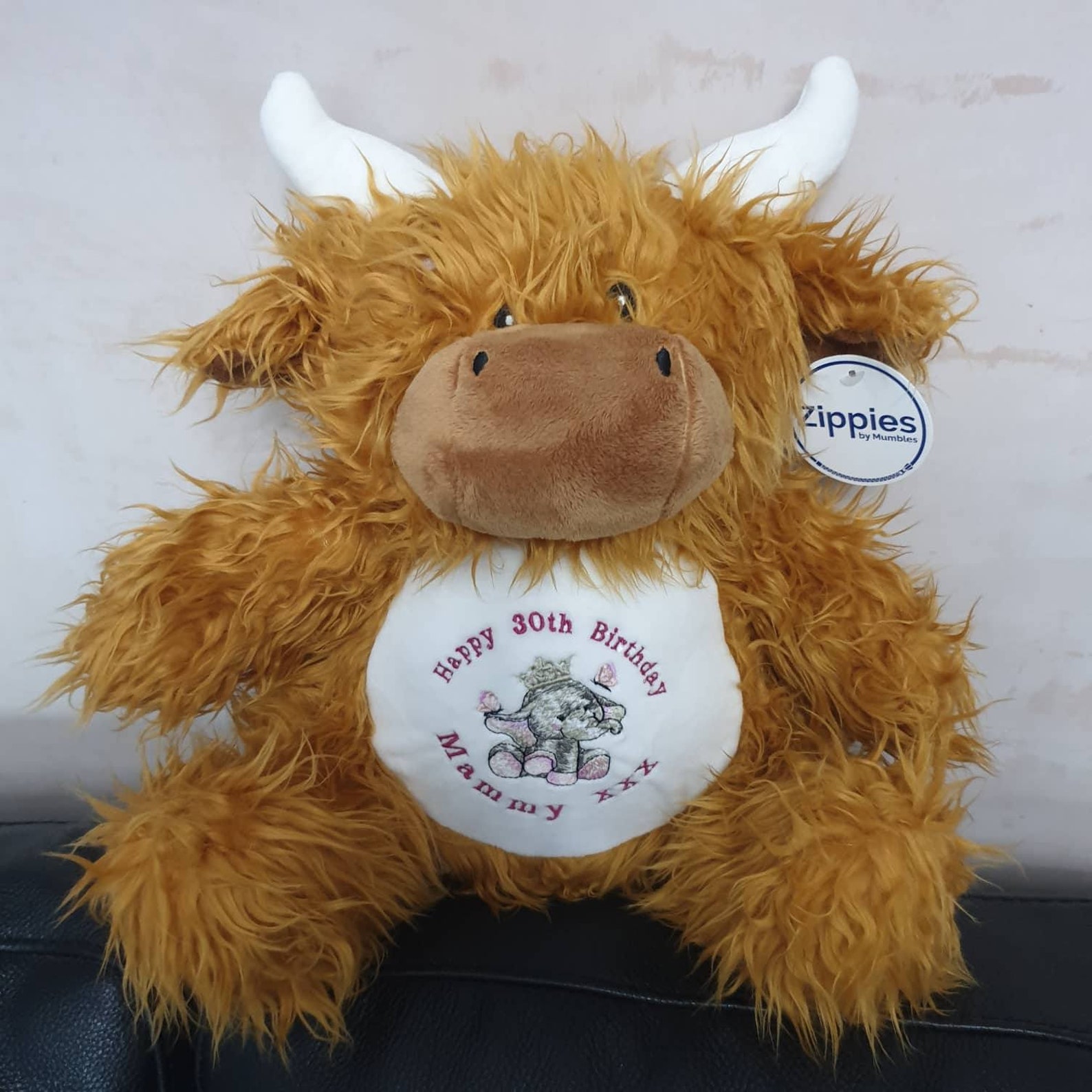 Personalised Highland Cow Teddy Bear Embroidered Cow Birth | Etsy