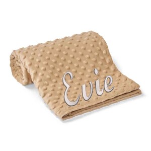 Personalized Baby Blanket: Hand Embroidered Name, Soft Polyester