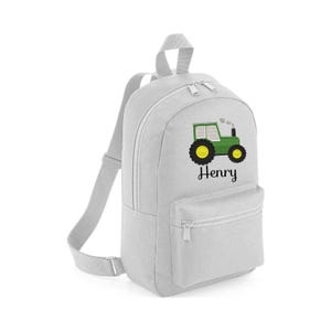 Sac à dos tracteur personnalisé, sac à dos pour tout-petit, chambre de bébé, cartable, unisexe, garçon, fille, sac bleu vert pour tracteur