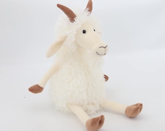 Cuddly Goat Plush Toy: Soft Polyester, CE Tested, 20CM